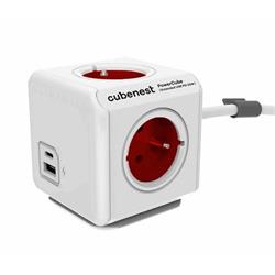 Cubenest PowerCube Extended USB A+C PD 20 W - červená 