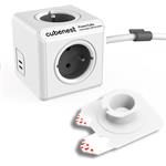 Cubenest PowerCube Extended USB C+C PD 35 W 1,5 m - sivá