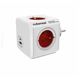 Cubenest PowerCube Original USB A+C PD 20 W - červená