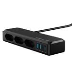 Cubenest PowerStrip SlimLine 2xUSB-A + 2x USB-C 33W čierny