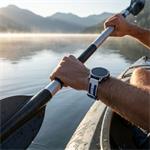 Cubenest Premium Silicone Garmin QuickFit Band WHITE/BLUE 26mm