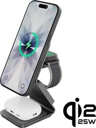 Cubenest Qi2.2 3v1 MagneticWireless nabíjačka SQ314 Grey