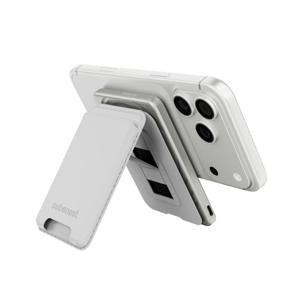 Cubenest Qi2 Magnetická bezdrôtová powerbanka SlimDual 5000 mAh SQ1B3D – strieborná