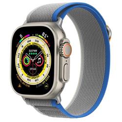 Cubenest Řemínek na Apple Watch Trail Loop GREY with blue/white(42-49mm)