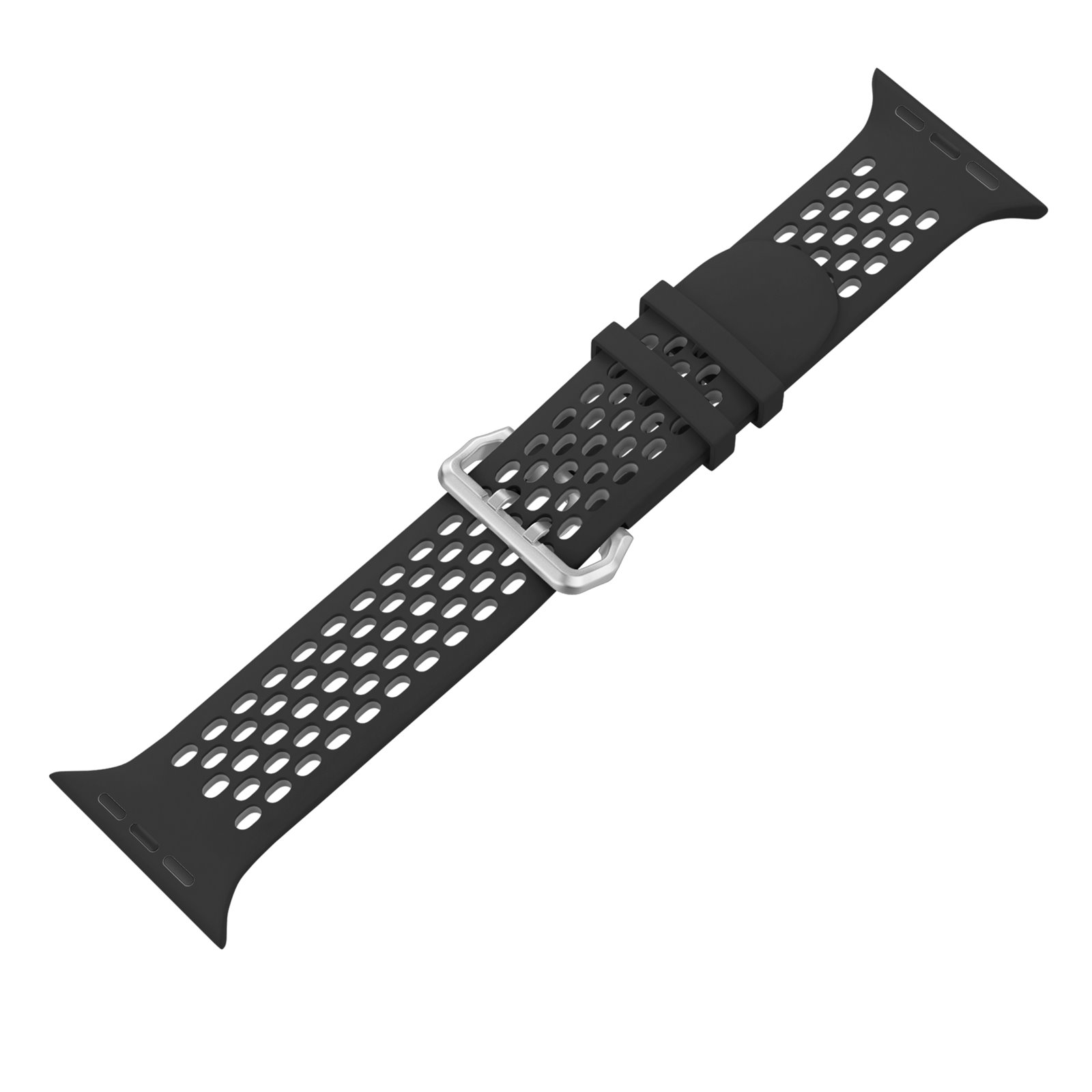 Cubenest Sportovní řemínek na Apple Watch Sport Band BLACK with Grey(42-49mm)