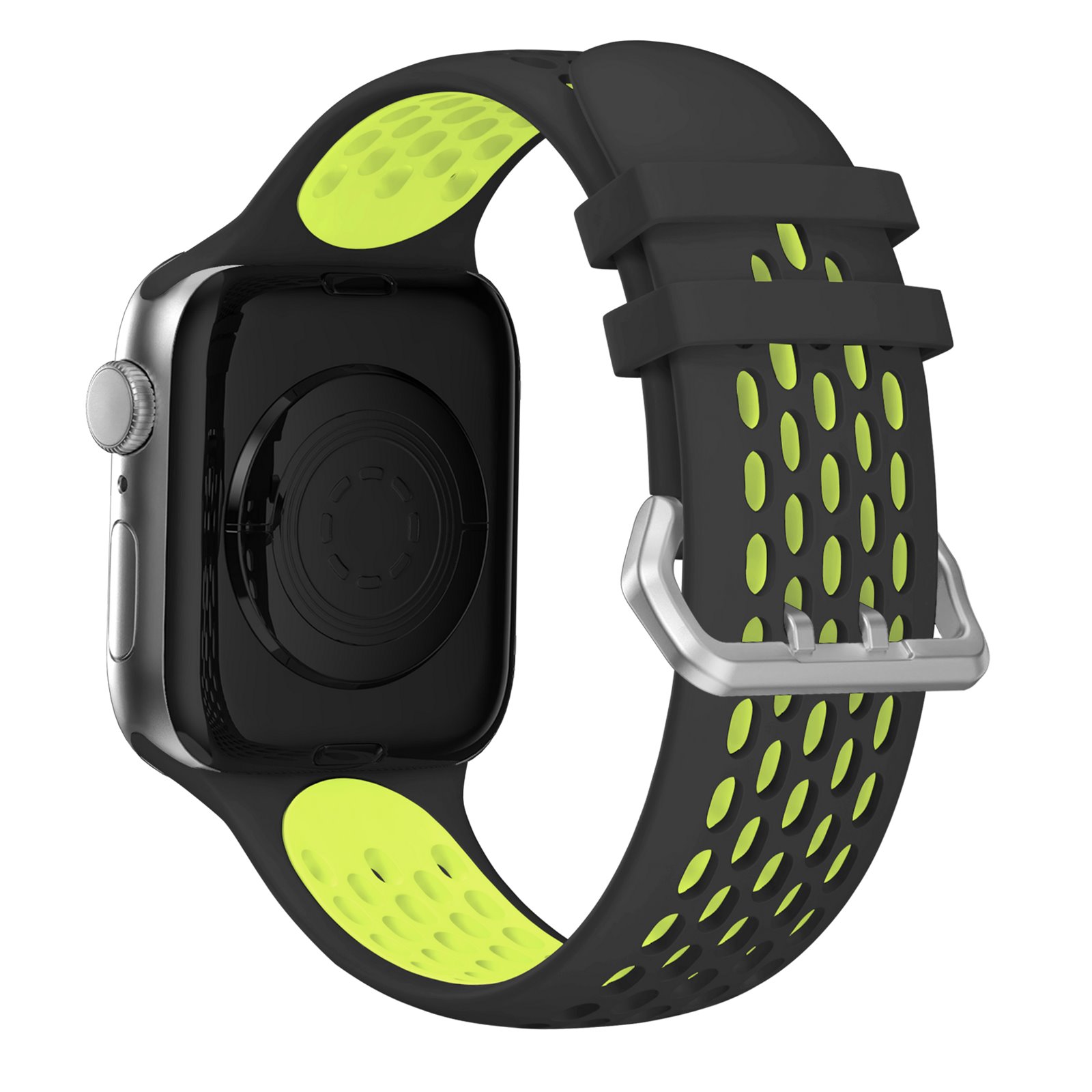 Cubenest Sportovní řemínek na Apple Watch Sport Band BLACK with Yellow(42-49mm)