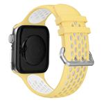 Cubenest Športový remienok Apple Watch ŽLTÝ s bielym (42-49 mm)