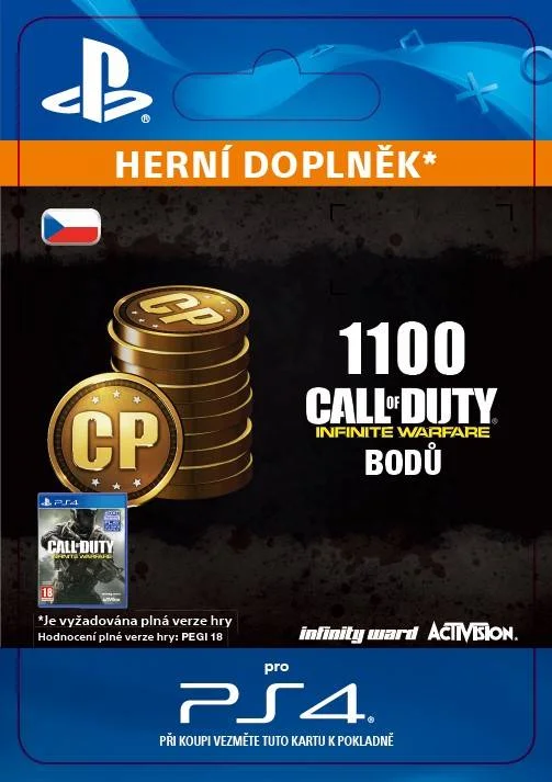 CZ PS4 - 1,100 Call of Duty®: Infinite Warfare Points elektronická licence