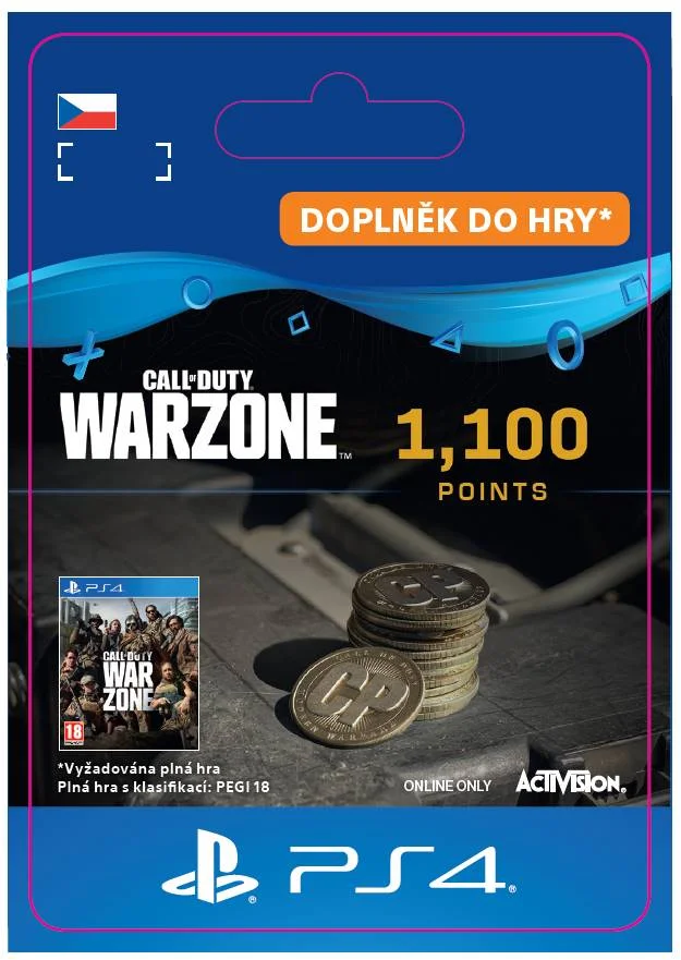 CZ PS4 - 1,100 Call of Duty®: Warzone™ Points elektronická licence