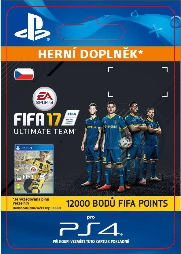CZ PS4 - 12000 FIFA 17 Points Pack elektronická licence