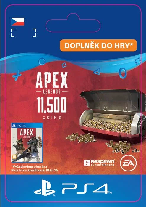 CZ PS4 - Apex Legends10,000 (+1500 Bonus) Apex Coins elektronická licence