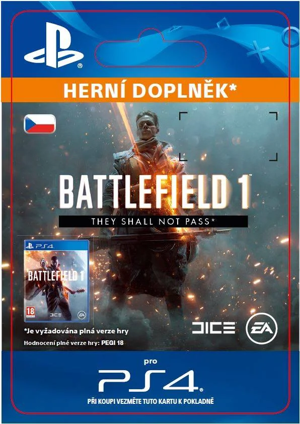 CZ PS4 - Battlefield 1 They Shall Not Pass elektronická licence