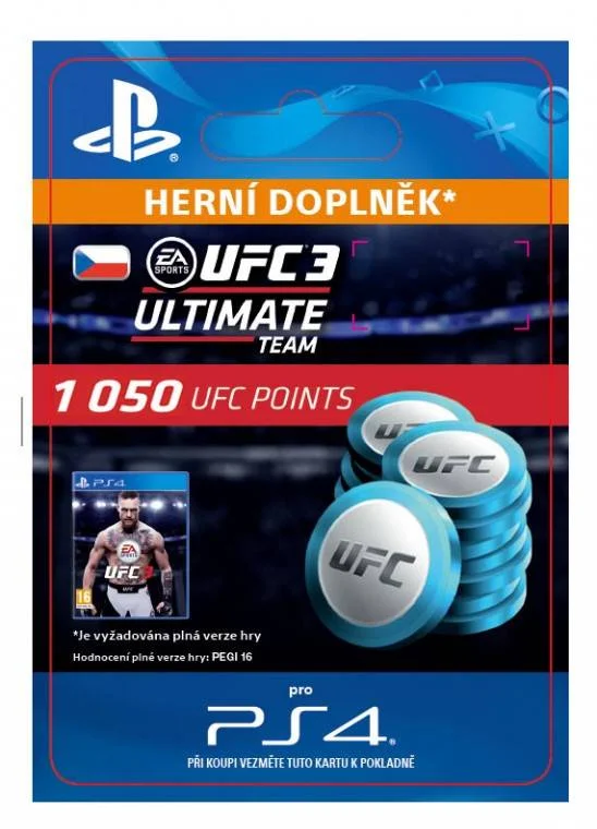 CZ PS4 - EA SPORTS™ UFC® 3 - 1050 UFC POINTS elektronická licence