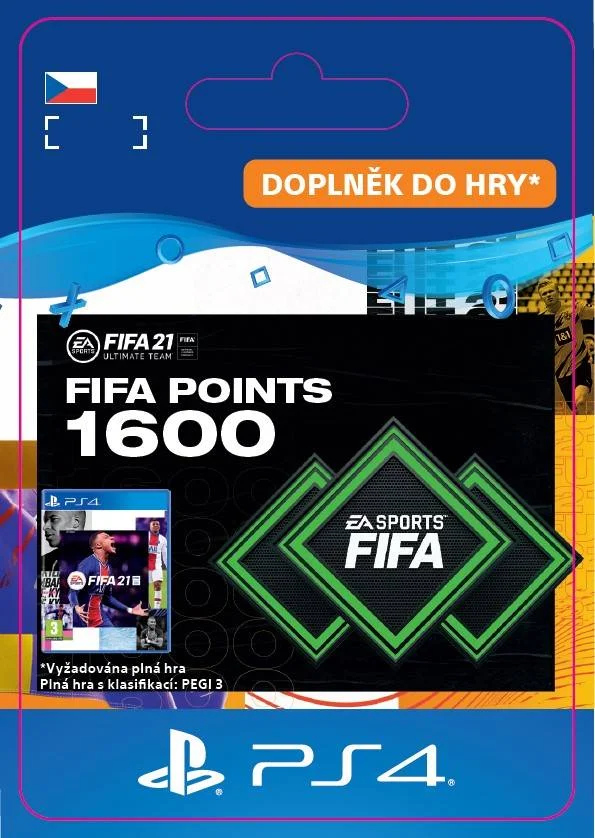 CZ PS4 - FUT 21 – FIFA Points 1600 elektronická licence