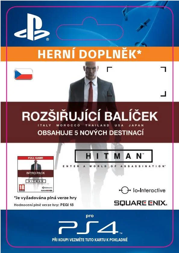 CZ PS4 - HITMAN Upgrade Pack elektronická licence