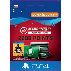 CZ PS4 - Madden NFL 19 Ultimate Team 2200 Points Pack elektronická licence