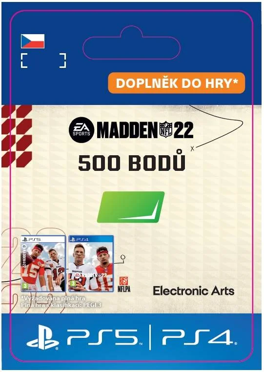 CZ PS4 - MADDEN NFL 22 - 500 Madden Points elektronická licence