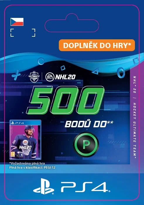 CZ PS4 - NHL 20 - 500 Points Pack elektronická licence