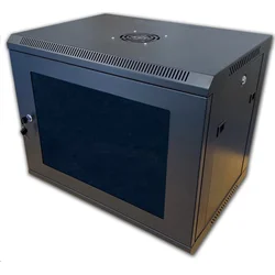 DATACOM 19" rozvaděč 9U/450 mm BK (sklo) černý