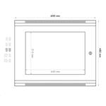 DATACOM 19" rozvádzač 9U/450 mm BK (sklo) čierny 71071