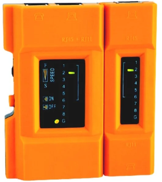 DATACOM Cable Tester LED (RJ45,12,11) ORANGE s reg.testom rýchlosti