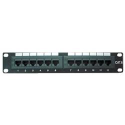 DATACOM Patch panel 10" UTP 12 port CAT6 DUAL 1U BK 