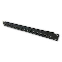 DATACOM Patch panel 19" neosazený 16 port 1U BK