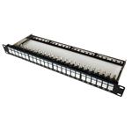 DATACOM Patch panel 19" STP 24 portov CAT6A 1U BK / VL bez náradia