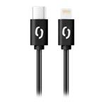 Datový kabel ALIGATOR POWER 30W, USB-C/Lightning 3A, 0,5m černý