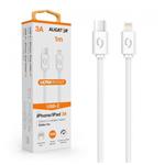Dátový kábel ALIGATOR POWER 3A, USB-C/Lightning, 1m biely DATKP34