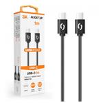 Dátový kábel ALIGATOR POWER 3A, USB-C/USB-C, 1m čierny DATKP31