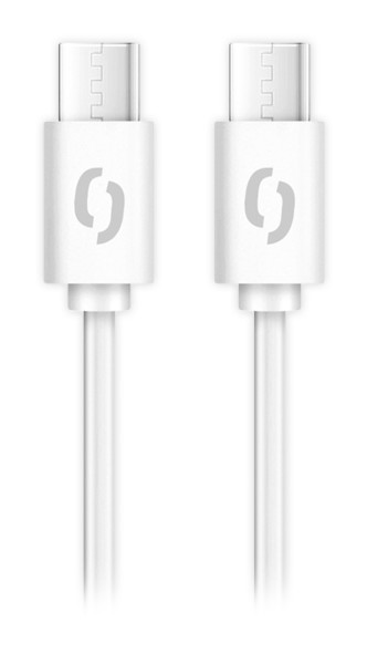 Dátový kábel ALIGATOR POWER 65W, USB-C/USB-C 3A, 0,5m biely