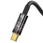 Dátový kábel Baseus Explorer Series USB-A/USB-C s inteligentným vypínaním 100 W 2 m čierny