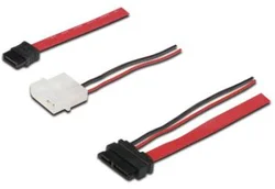 Dátový napájací kábel SATA 0,5 m slim line