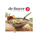 de Buyer Železná pánev WOK s plochým dnem, 32 cm 