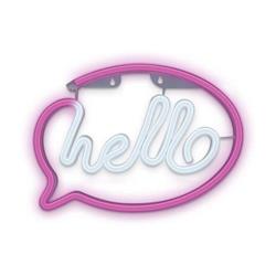 Dekoratívny LED neón Hello pink and white