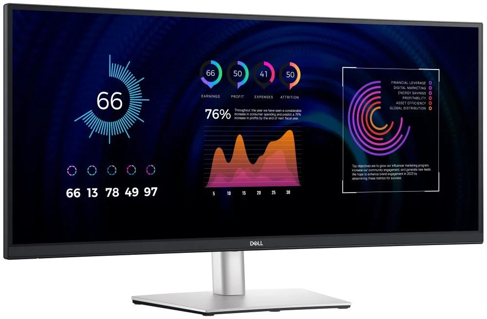 DELL P3424WE/ 34" curved/ 21:9/ 3440 x 1440/ WQHD/ 1000:1/ 8ms/ IPS/ DP/ HDMI/ USB-C / 4x USB/ RJ45/ 3Y Basic on-s.