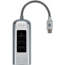 DELL Remax USB hub + RJ-45, USB typ C