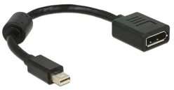 Delock adaptér mini Displayport samec > Displayport samica, čierny 65554