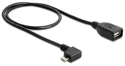 Delock Adapter USB micro-B samec pravoúhlý > USB 2.0-A samice OTG 50cm (83271)