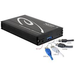 Delock externí skříň 2,5" SATA HDD na Multiport, USB 3.0 + eSATAp až 14,5mm (42492)