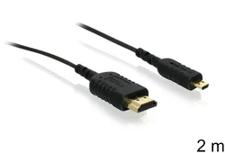 Delock High Speed HDMI kabel s Ethernetem A-samec/micro D samec Slim – aktivní 2 (83269)