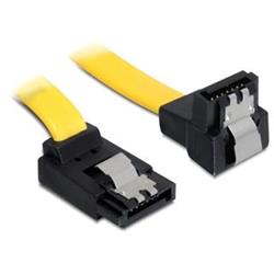 Delock kabel HDD SATA 20cm pravoúhlý nahoru/dolů, žlutý (82819)