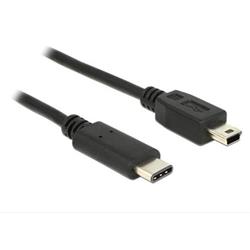 Delock Kabel USB Type-C™ 2.0 samec > USB 2.0 typ Mini-B samec 0,5 m černý