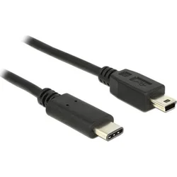 Delock Kábel USB Type-C™ 2.0 samec > USB 2.0 typ Mini-B samec 0,5 m čierny
