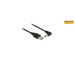 Delock napájecí kabel USB > DC 5.5 x 2.1 mm samec 90° 1.5 m