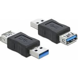Delock USB-A na USB-A zástrčkový adaptér blokovanie prenosu dát