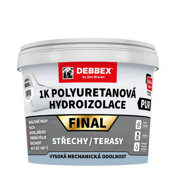 DENBRAVEN 1K PUR FINAL Hydroizolace 13kg šedá DEBBEX