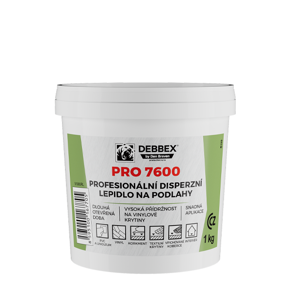 DENBRAVEN Profesionálne disperzné lepidlo na podlahy 1kg PRO 7600