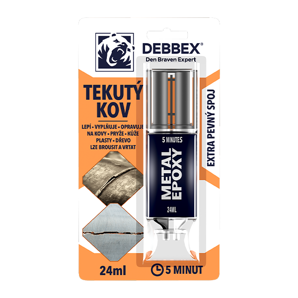 DENBRAVEN Tekutý kovový epoxid 24ml DEBBEX blister